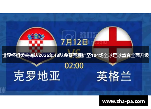 世界杯组委会确认2026年48队参赛赛程扩至104场全球足球盛宴全面升级 世界杯组委会确认2026年48队参赛赛程扩至104场全球足球盛宴全面升级
